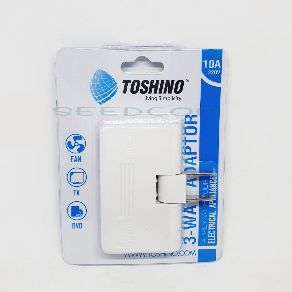 TOSHINO ปลั๊กพับได้ 3-WAY ADAPTOR รุ่น TN-335