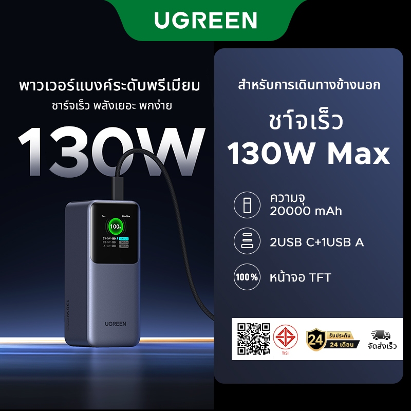 UGREEN 130W Max Power Bank 20000mAh 25000mAh