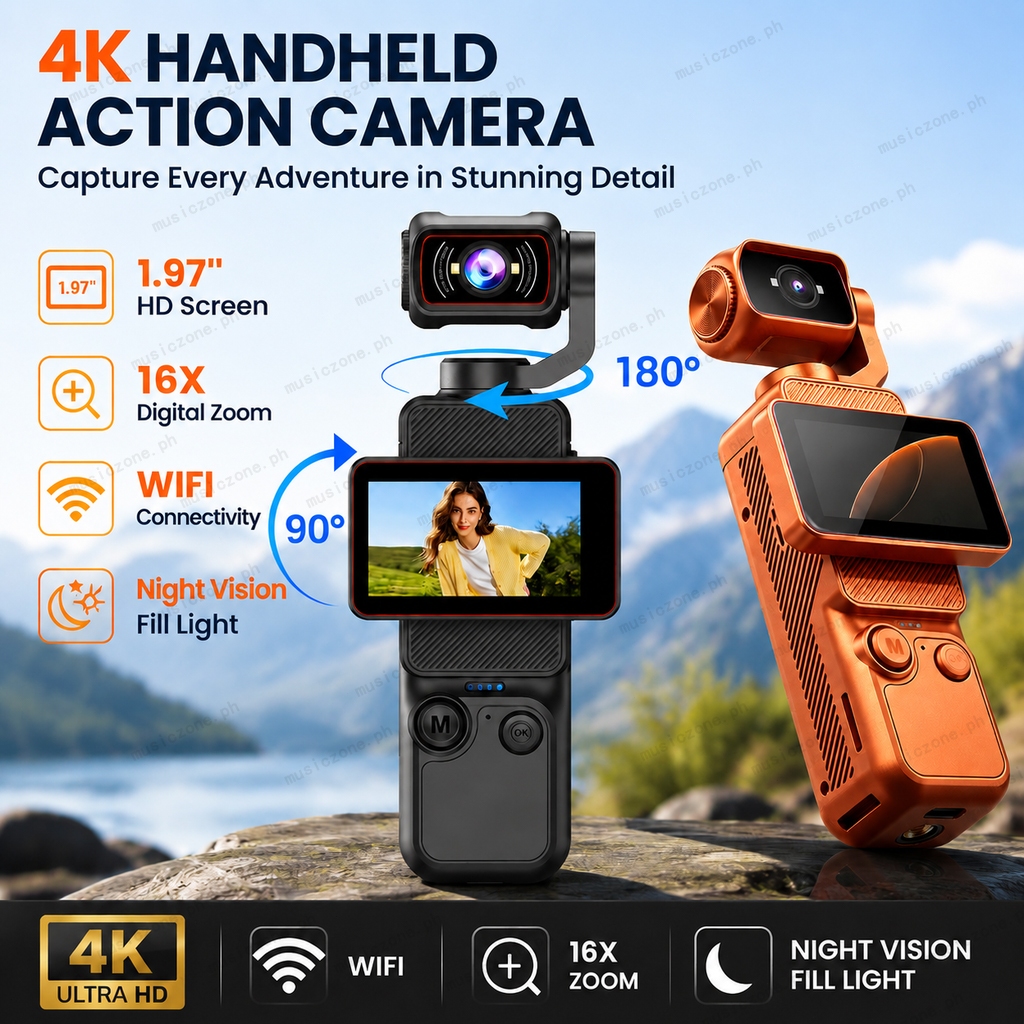 กล้อง Vlog พกพา 4K จอพลิก 180°