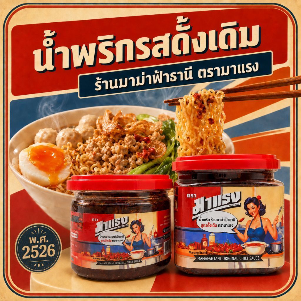 [ตัวแม่มาม่า] น้ำพริกมาแรง สูตรดั้งเดิม (มาม่าฟ้าธานี) เผ็ดซี๊ด ไม่น้ำมัน คลุกเส้นเริ่ดมาก! 🍜🌶️