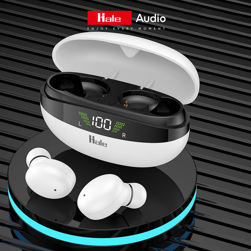 [โล๊ะสต็อก] Hale รุ่น HTW-05 หูฟังบลูทูธ 5.3 จอLED มีไมโครโฟนในตัว TWS Wireless Earphone