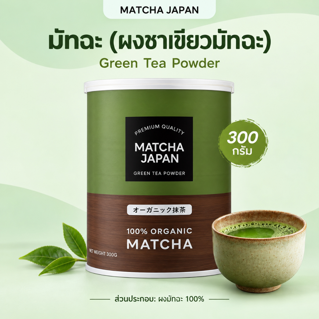 Matcha Japan ผงมัทฉะญี่ปุ่น ออร์แกนิค 300g