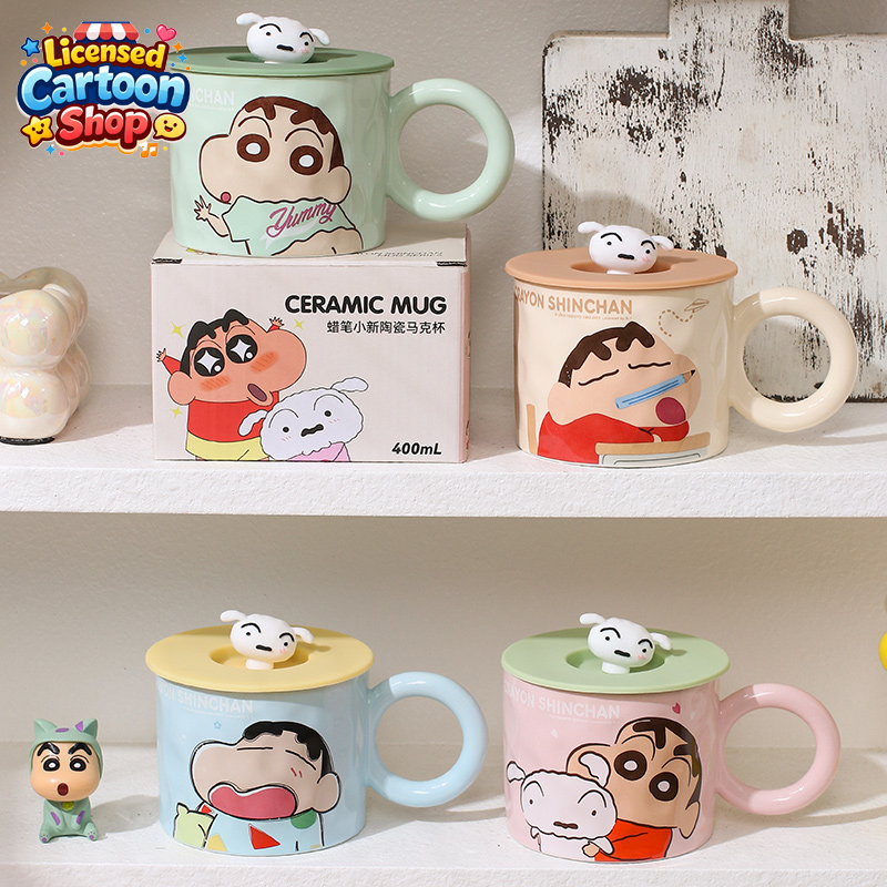 Shinchan ชินจัง แก้วมัคเซรามิก 360ml พร้อมฝาปิด (ของแท้)