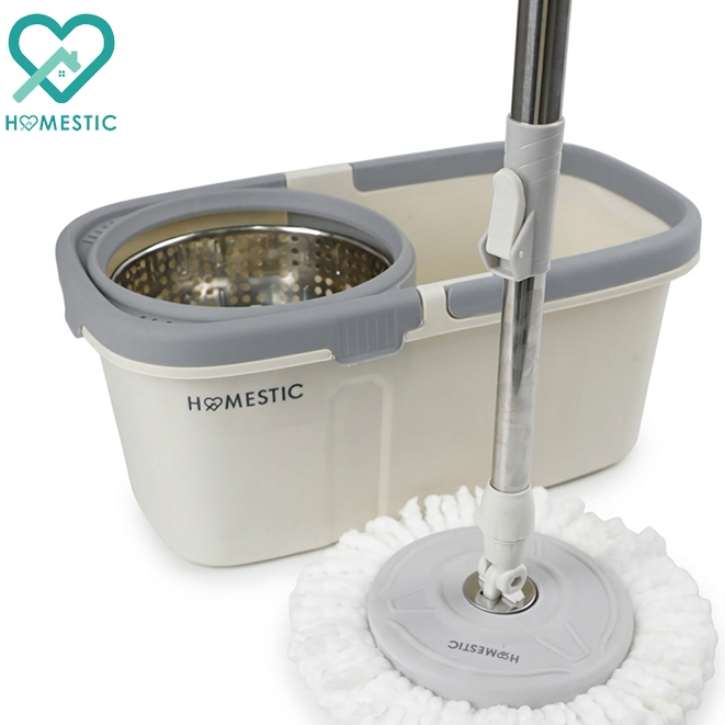 HOMESTIC ไม้ถูพื้นพร้อมถังปั่น 2 ระบบ ซัก-ปั่นแห้ง