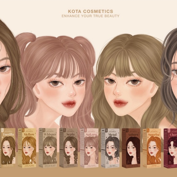 KOTA COLOUR CREAM ครีมย้อมผมโคตะ