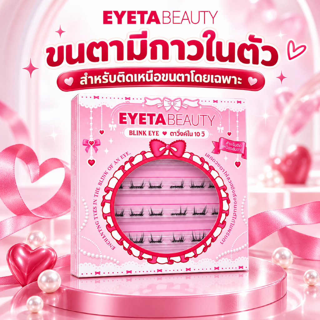 ขนตามีกาวแบบติดเหนือขนตา
