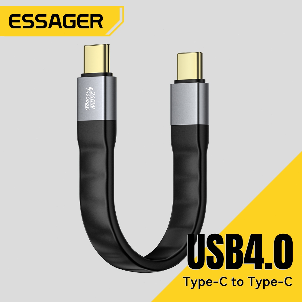 Essager 240W USB C to USB C 8K 60Hz Fast Charging Cable USB4.0 PD3.1