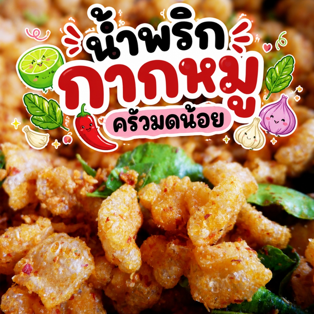 น้ำพริกกากหมูแม่มดน้อย ขนาด 110 กรัม