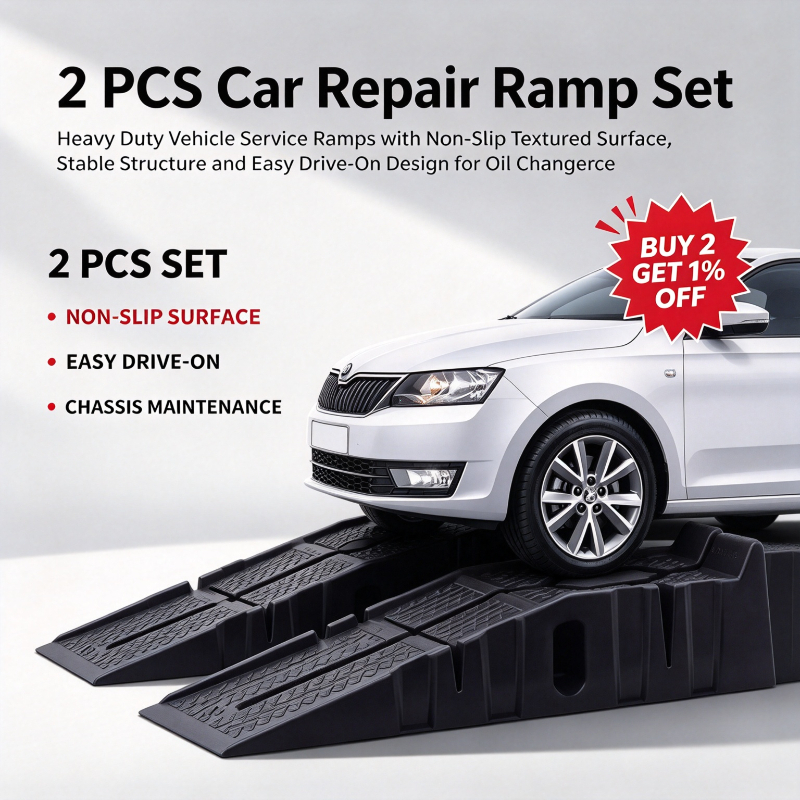 Car Ramp รองล้อยกรถ 1 คู่สีดำ 2500 กก.