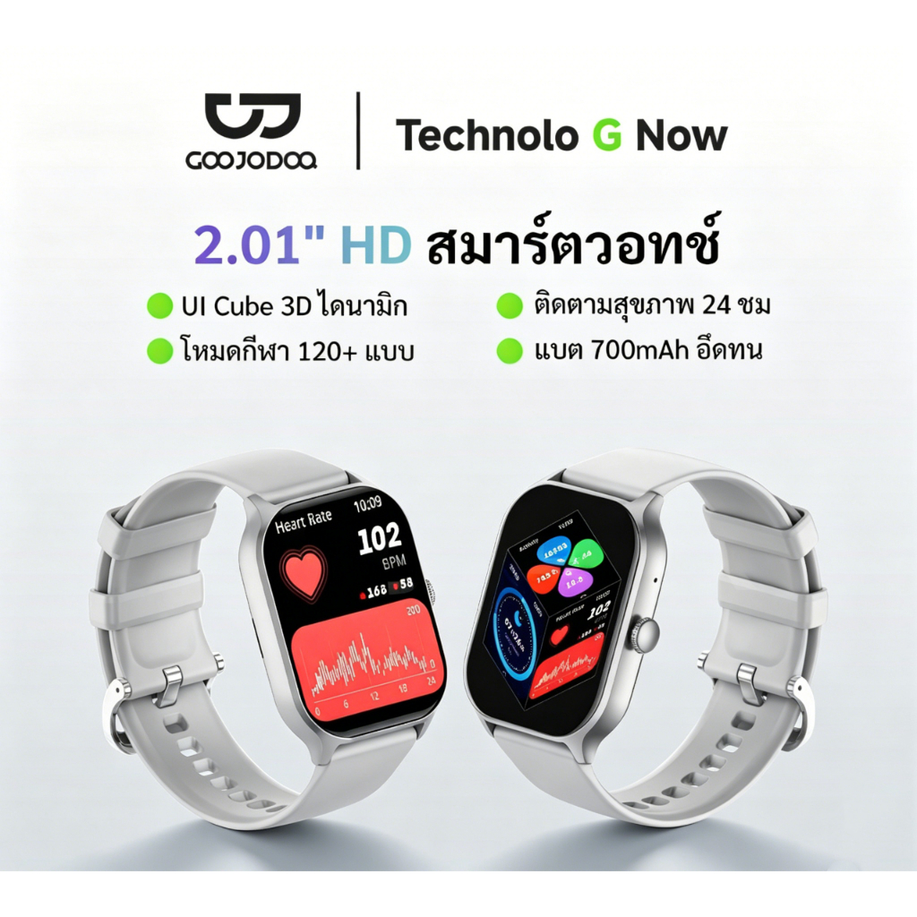 GOOJODOQ Fb058 059 สมาร์ทวอทช์ IP68 กันน้ำ Bluetooth GPS Smartwatch
